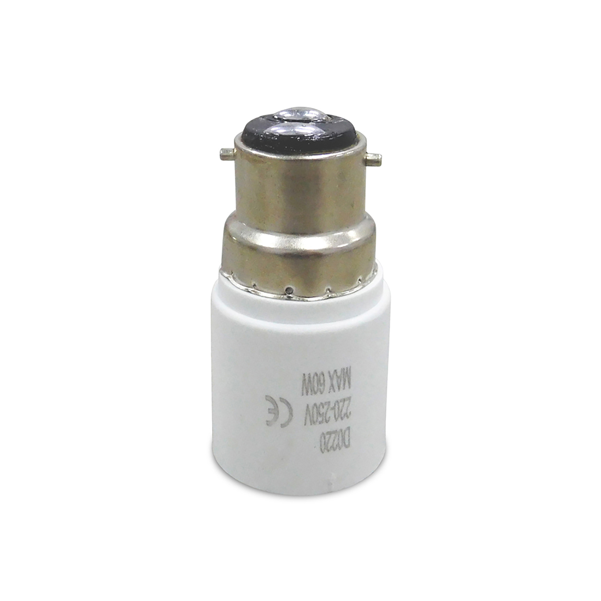 D0220  Elements B22 to E27 Lamp Socket Converter White
